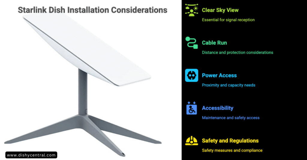 starlink dish installation consideration Starlink installtion considerations